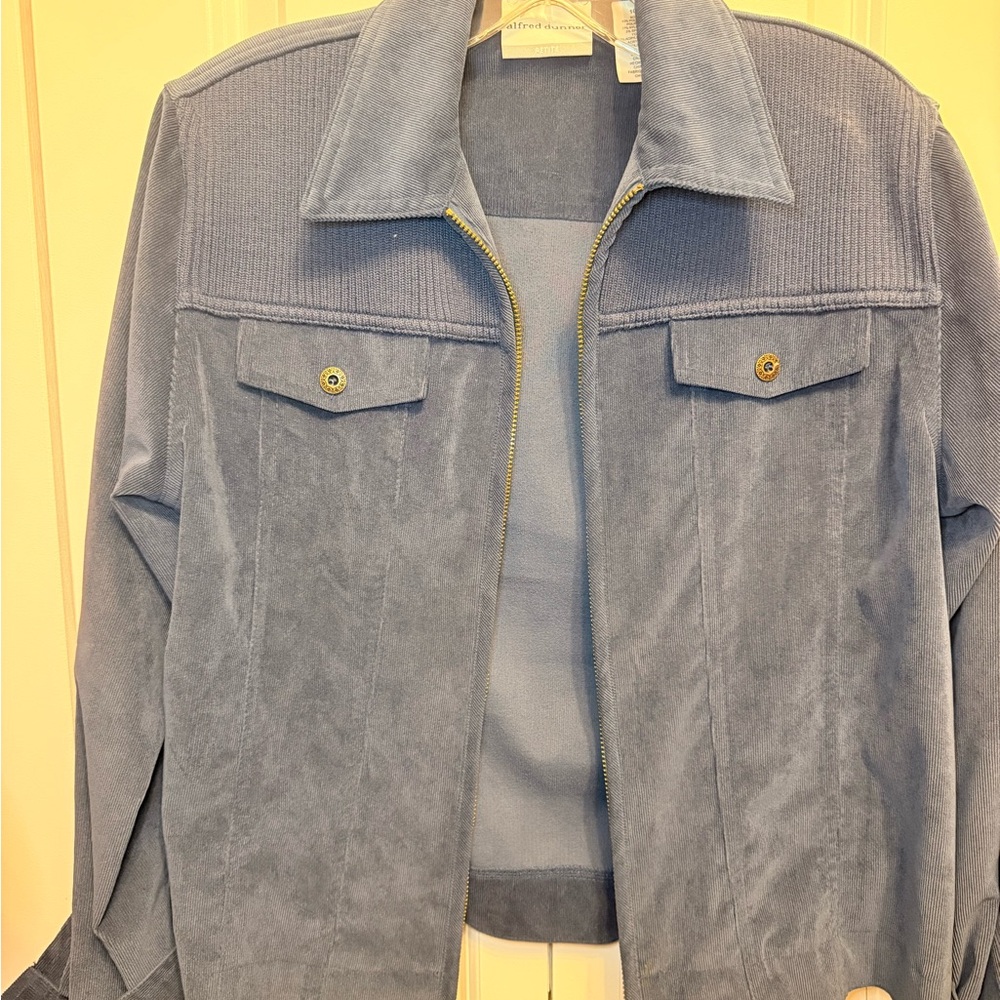 Alfred Dunner Blue Bomber Jacket and Pants
